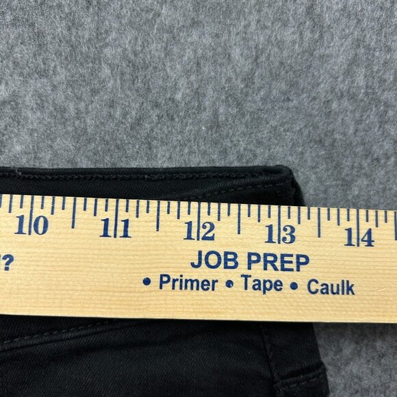 Mother Stunner Zip Ankle Step Fray Jeans Women's Size 27 Not Guilty Black Denim - Picture 10 of 14